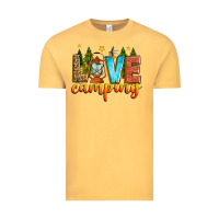 Vintage Mustard love camping Vintage Tee - Zillion Design Studio