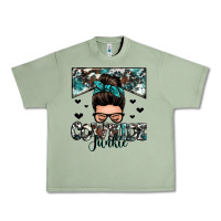 Oil Green cowhide junkie messy bun Urban Heavy Tee - Zillion Design Studio
