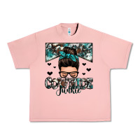 Salmon cowhide junkie messy bun Urban Heavy Tee - Zillion Design Studio
