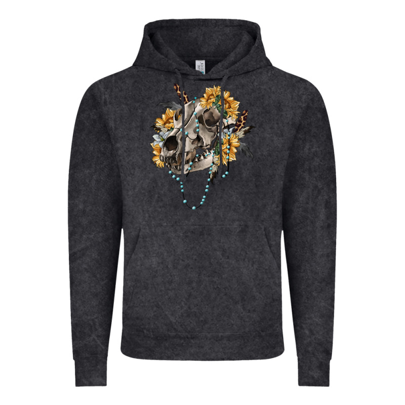 Boho Wolf Skull Vintage Hoodie by RanaPortraitStore | Teevron