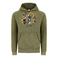 Vintage Olive Boho wolf skull Vintage Hoodie - RanaPortraitStore