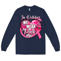Navy in october we wear pink heart Long Sleeve Tee - JahusDesignShop