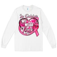 White in october we wear pink heart Long Sleeve Tee - JahusDesignShop