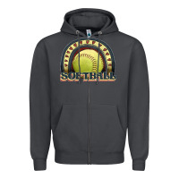 Smoke softball rainbow Zipper Hoodie - JahusDesignShop