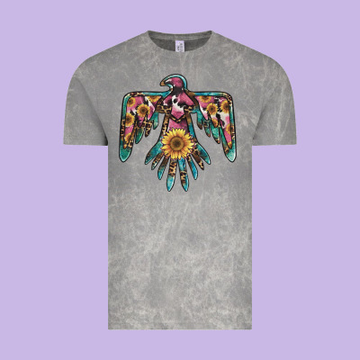 Pinky Western Sunflower Thunderbird Vintage Tee Designed By Barkaloodesign
