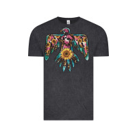 Vintage Black pinky western sunflower thunderbird Vintage Tee - BarkalooDesign