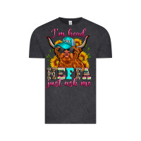 Vintage Black i'm head heffa just ask me Vintage Tee - Zillion Design Studio