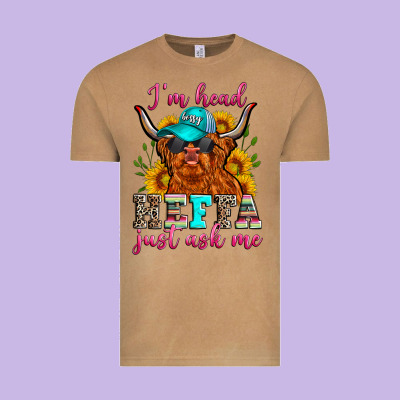 I'm Head Heffa Just Ask Me Vintage Tee Designed By Zillion Design Studio