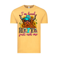 Vintage Mustard i'm head heffa just ask me Vintage Tee - Zillion Design Studio