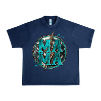 Navy cowhide mama lighting bolt Urban Heavy Tee - Zillion Design Studio