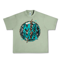 Oil Green cowhide mama lighting bolt Urban Heavy Tee - Zillion Design Studio