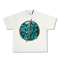 Pistachio cowhide mama lighting bolt Urban Heavy Tee - Zillion Design Studio