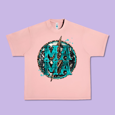 Cowhide Mama Lighting Bolt Urban Heavy Tee Designed By Zillion Design Studio