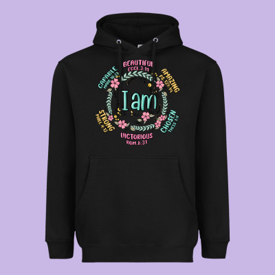 I Am Inspiration Heavyweight Hoodie Designed By Maliassmallbusiness