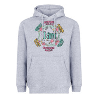 Heather Grey i am inspiration Heavyweight Hoodie - MaliasSmallBusiness