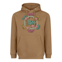 Toasted Coconut i am inspiration Heavyweight Hoodie - MaliasSmallBusiness