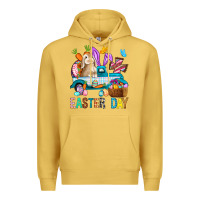Antique Gold Easter Day With Truck Premium Hoodie - BundleAndBundleShop