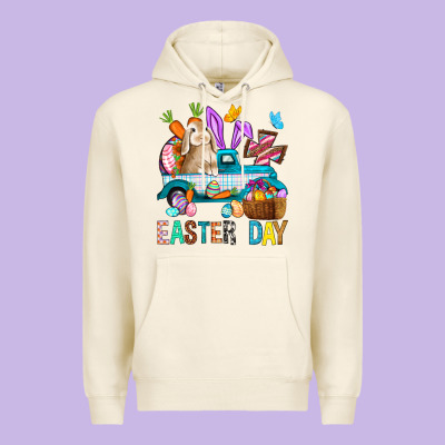 Easter Day With Truck Premium Hoodie Designed By Bundleandbundleshop