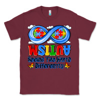 Burgundy autism infinity seeing the world differently Classic Tee - JahusDesignShop