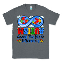 Charcoal Heather autism infinity seeing the world differently Classic Tee - JahusDesignShop