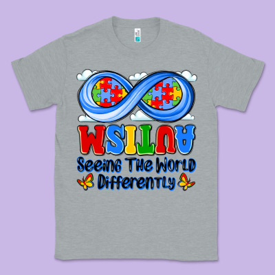 Autism Infinity Seeing The World Differently Classic Tee Designed By Jahusdesignshop