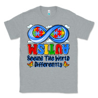 Heather Grey autism infinity seeing the world differently Classic Tee - JahusDesignShop