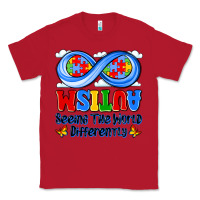 Red autism infinity seeing the world differently Classic Tee - JahusDesignShop