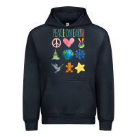 Navy PEACE ON EARTH Urban Hoodie - Bettercallsaul