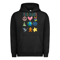 Pigment Black PEACE ON EARTH Urban Hoodie - Bettercallsaul