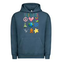 Pigment Midnight Navy PEACE ON EARTH Urban Hoodie - Bettercallsaul