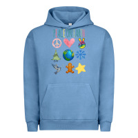 Pigment Pebble Blue PEACE ON EARTH Urban Hoodie - Bettercallsaul