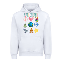 White PEACE ON EARTH Urban Hoodie - Bettercallsaul