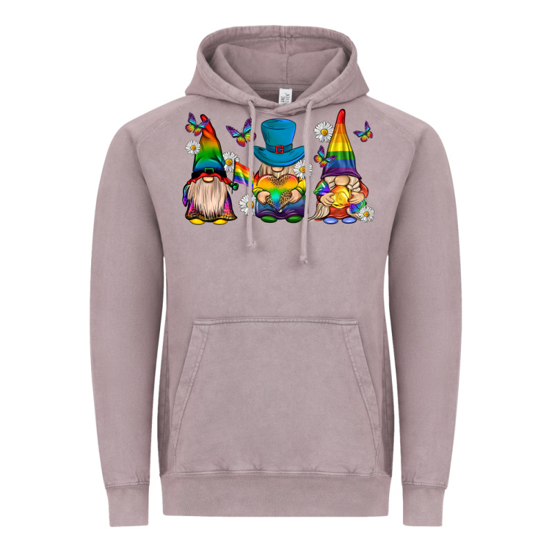 Pride Gnomies Vintage Hoodie by texasbilliewilder | Teevron
