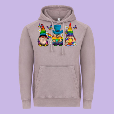Vintage Hoodie pride gnomies