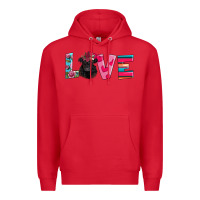 Red belted galloway Premium Hoodie - AdoDesignShop