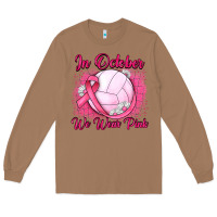 Toasted Coconut in october we wear pink breast cancer valleybal Long Sleeve Tee - JahusDesignShop