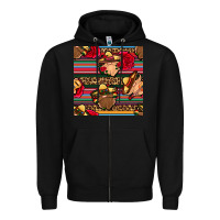 Black mexican gnomes seamless pattern Zipper Hoodie - BundleAndBundleShop