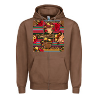 Chestnut mexican gnomes seamless pattern Zipper Hoodie - BundleAndBundleShop