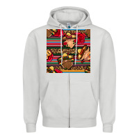 Dove Grey mexican gnomes seamless pattern Zipper Hoodie - BundleAndBundleShop