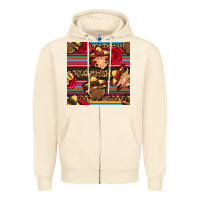 Sandshell mexican gnomes seamless pattern Zipper Hoodie - BundleAndBundleShop