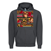 Smoke mexican gnomes seamless pattern Zipper Hoodie - BundleAndBundleShop