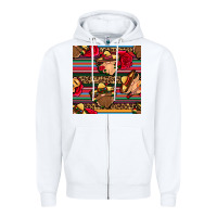 White mexican gnomes seamless pattern Zipper Hoodie - BundleAndBundleShop