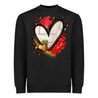 Black fruits and volleyball heart Heavyweight Sweatshirt - Zillion Design Studio