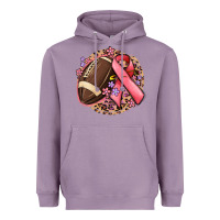 Lavender breast cancer ribbon and american football Heavyweight Hoodie - MaliasSmallBusiness