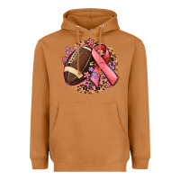 Meerkat breast cancer ribbon and american football Heavyweight Hoodie - MaliasSmallBusiness
