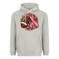 Moon Dust breast cancer ribbon and american football Heavyweight Hoodie - MaliasSmallBusiness