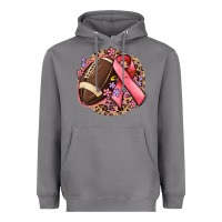 Storm breast cancer ribbon and american football Heavyweight Hoodie - MaliasSmallBusiness