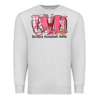 Dove Grey lvn licensed vocational nurse valentine's day Premium Sweatshirt - MaliasSmallBusiness