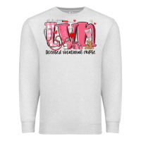 Oatmeal Heather lvn licensed vocational nurse valentine's day Premium Sweatshirt - MaliasSmallBusiness