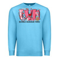 Ocean Blue lvn licensed vocational nurse valentine's day Premium Sweatshirt - MaliasSmallBusiness